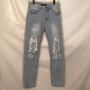 OASAP Distressed Light Wash Jeans